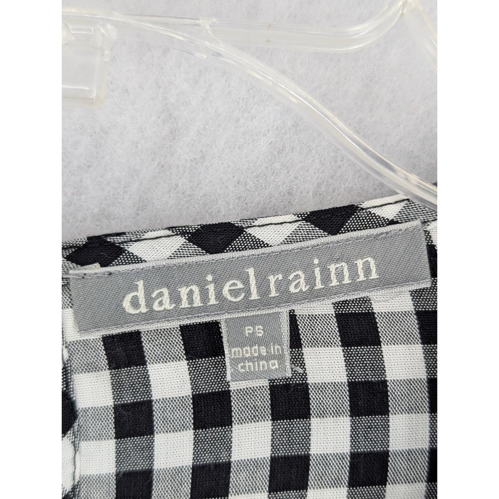 Daniel Rainn Blouse Women PS Black Gingham Ruffle Tiered Bell Sleeve Peasant Top - Picture 8 of 12